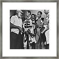 Ernest Hemingway And Luis Miguel Dominguin Framed Print