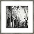 European Street Scenes Toulouse France Black And White Framed Print