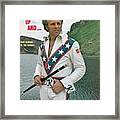 Evel Knievel, Motorcycle Daredevil Sports Illustrated Cover Framed Print