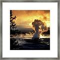Evening Magic - Yellowstone National Park Framed Print