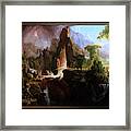 Expulsion From The Garden Of Eden By Thomas Cole Framed Print