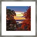 Fall In Love - Beaver Lake Sunrise - Northwest Arkansas Framed Print