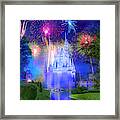 Fantasy In The Sky Fireworks At Walt Disney World Framed Print