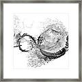 Far Far Away - Black And White Abstract Framed Print