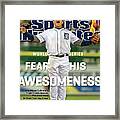 Fear His Awesomeness 2012 World Series Preview Sports Illustrated Cover Framed Print