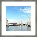Feluccas Photographed At Aswan, Egypt Framed Print