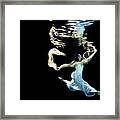 Female Dancer Underwater In Wedding Framed Print