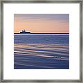 Ferry At Dawn Framed Print