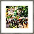 Festival At L'hermitage By Pissarro Framed Print