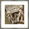 Figures On Capitals Of The Rector's Palace Framed Print