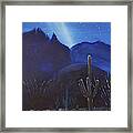 Finger Rock Trail Night, Tucson, Arizona Framed Print