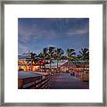 Fins And Sharky's At The Pier In Venice, Florida Framed Print