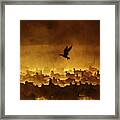 Fire In The Mist Framed Print