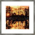 Fire Sunrise Pano Framed Print