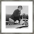 First Woman Air Engineer Amy Johnson Framed Print