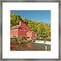 Fishing At The Red Mill 2 Framed Print