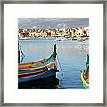 Fishing Village, Malta Framed Print