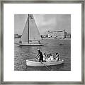 Five Girls On A Yacht Framed Print