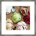Five Ice Cream Scoops Melting With Framed Print