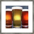 Five Pints Of Beer Framed Print