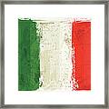 Flag Of Italy On Wall Framed Print