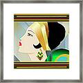 Flapper With Border Framed Print