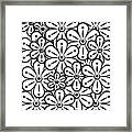 Flowers Black And White Framed Print