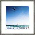 Flying Kite Surfer Framed Print