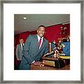 Football Player Tim Brown Posing Framed Print