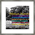 Fountain With Quote From Dreams Of The Immortal City Savannah Framed Print