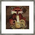 Fox And Hen Framed Print