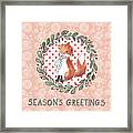 Fox Xmas Card Framed Print