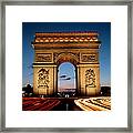 France,paris,arc De Triomphe,light Framed Print