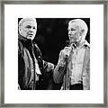 Frank Sinatra And Johnny Carson On Stage Framed Print