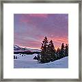 French Alps At Sunset Framed Print