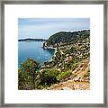 French Riviera Coastline Framed Print