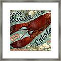 Fresh Maine Lobster Sign Framed Print