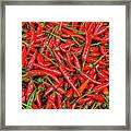 Fresh Red Chili Peppers Framed Print