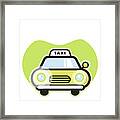 Front Of Taxi Framed Print