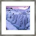 Frozen Waterfall Framed Print