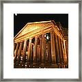 Full Moon Over Pantheon And Portico Framed Print