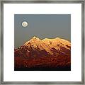 Full Moon Rise Over Mt Illimani Framed Print