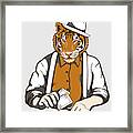 Gambling Tiger Framed Print