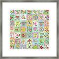 Garden Party Patchwork Framed Print