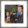 Gary Hart During Speech Framed Print