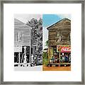 Gas Station -  Sprott Al - Crossroads Store 1935 - Side By Side Framed Print
