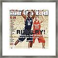 Georgetown University Roy Hibbert And Syracuse University Sports Illustrated Cover Framed Print