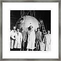 German Scientists In Front Of Balloon Framed Print