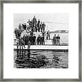 German Submarine Arriving In Newport Framed Print