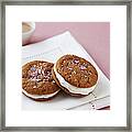 Gingersnap Cream Filled Cookies Framed Print